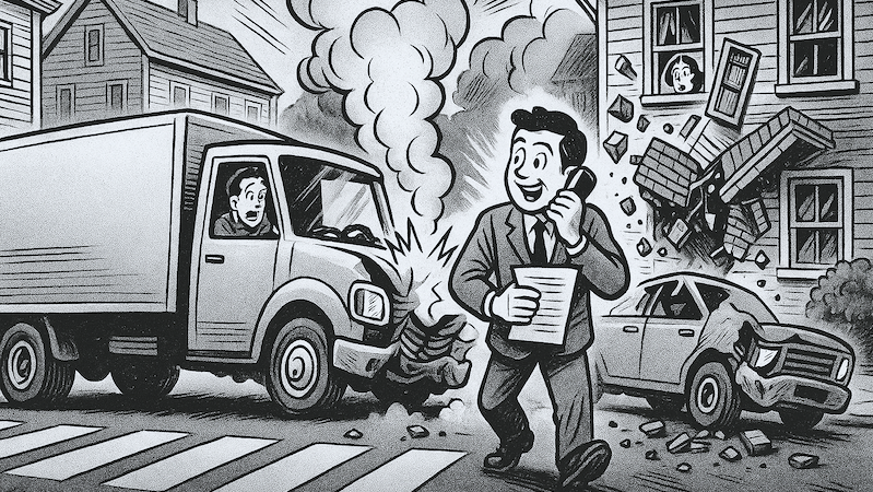 [車禍案例] 貨車載貨超出車頭釀禍，駕駛要負責嗎？律師分享無號誌路口車禍肇責判定、車禍鑑定實務經驗_PAMO車禍線上律師